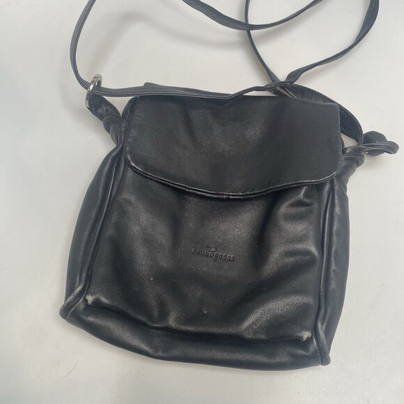 Bruno Rossi Black Italian Leather Crossbody Bag | 7x9x6” | Made in Italy | EUC - Picture 14 of 16
